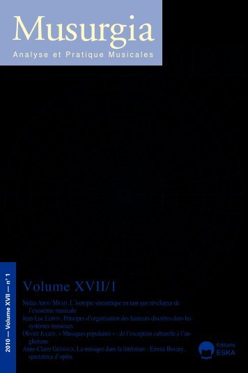 Volume XVII/1 - Congrès ESKA