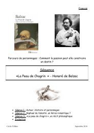 Séquence «La Peau de Chagrin » - Honoré de Balzac - Icem