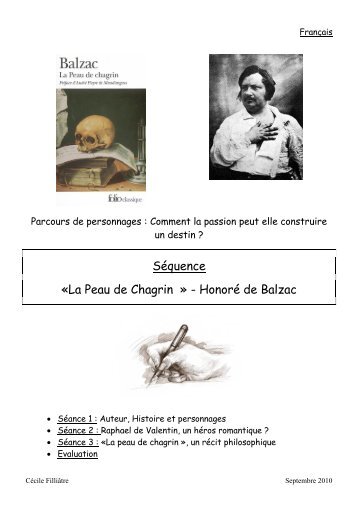 Séquence «La Peau de Chagrin » - Honoré de Balzac - Icem