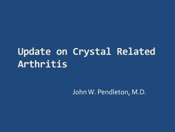 Crystal Induced Arthropathy