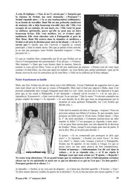 Prema - La revue de l'Organisation Sathya Sai France