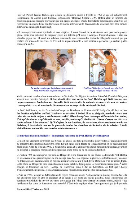 Prema - La revue de l'Organisation Sathya Sai France