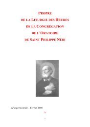 propre oratorien de la liturgie des heures - Oratoire Saint Philippe ...