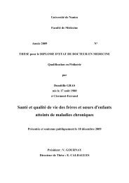 Santé et qualité de vie des frères et sœurs d'enfants - Faculté de ...