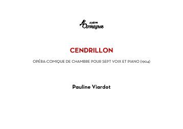 Dossier pédagogique Cendrillon - Opéra Comique