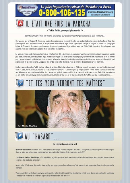 Télécharger le PDF Chavoua Tov Chela'h Lekha ... - Torah-Box.com