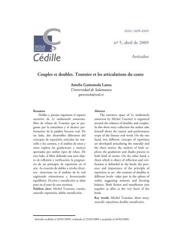 Palabras clave: Michel Tournier; cuento - Çédille. Revista de ...