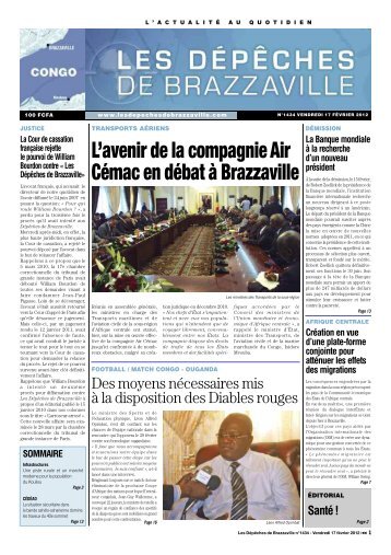 L'avenir de la compagnie Air Cémac en débat à Brazzaville