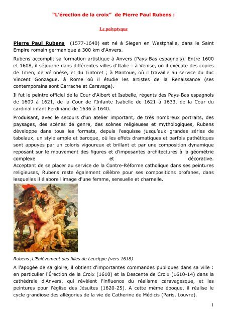 Érection de la Croix - Rubens PDF