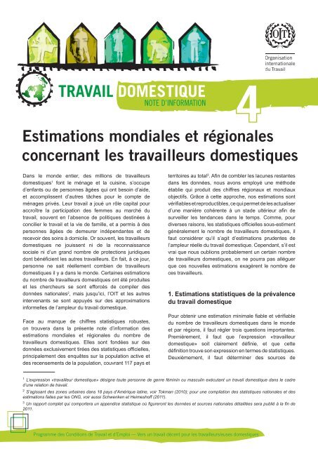 travail domestique - International Labour Organization