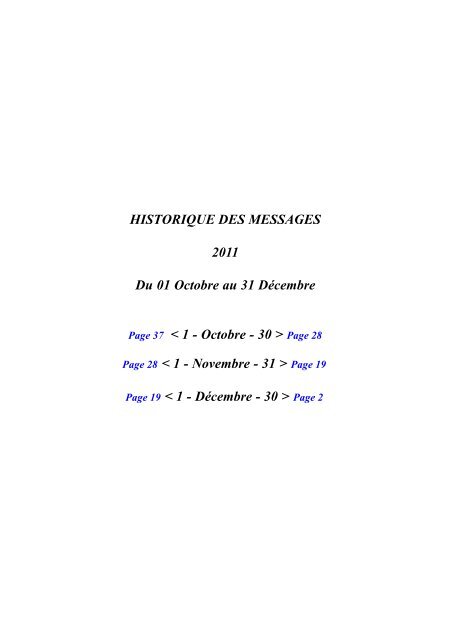 HISTORIQUE DES MESSAGES 2011 Du 01 ... - le-lien-Maarif.com