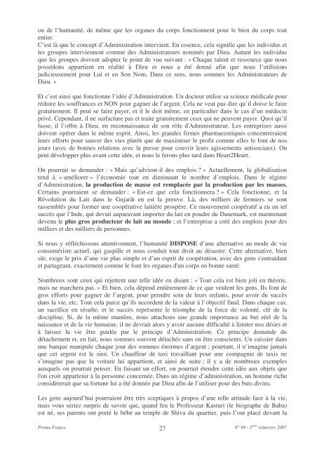 Prema - La revue de l'Organisation Sathya Sai France