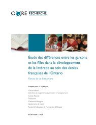 Étude des différences entre les garçons et les filles dans le ... - OQRE