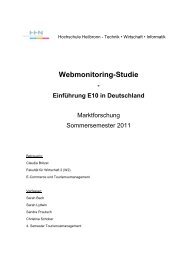 Webmonitoring-Studie - Einführung E10 in ... - Claudia Brözel