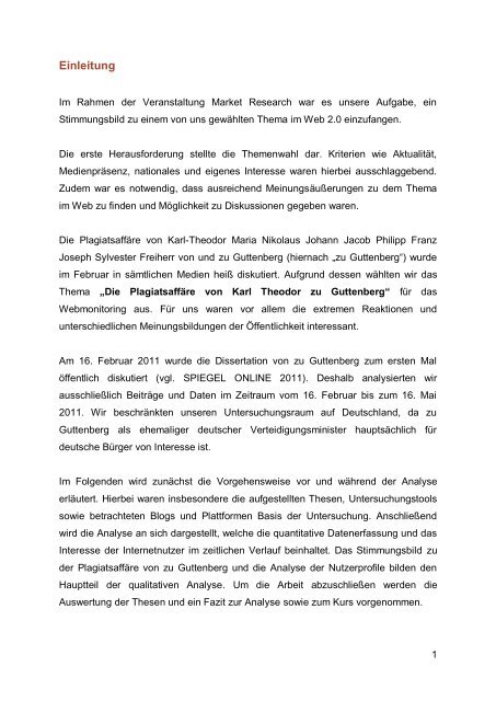 Das Plagiat von Karl-Theodor zu Guttenberg - Claudia Brözel