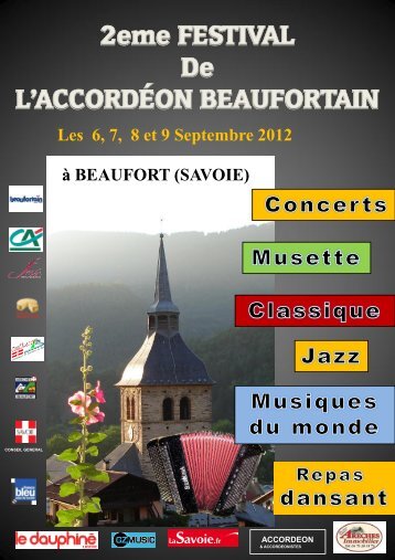 Les 6, 7, 8 et 9 Septembre 2012 - Accordéon Beaufortain - E-monsite