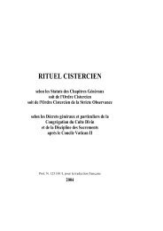 RITUEL CISTERCIEN - OCist