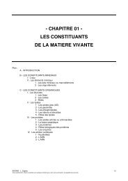 chapitre 01 - les constituants de la matiere vivante - Lalib.fr