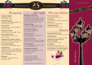 3 Matjesfilets - Restaurant-Kandelaber