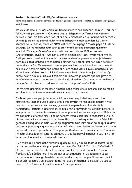 mot de remerciement rencontre