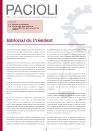 Editorial du Président - IPCF