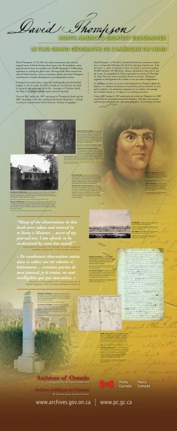 David Thompson - North America's Greatest Geographer - Archives ...