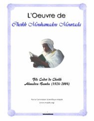 L'oeuvre de Cheikh Mouhamadou Mourtada - Majalis