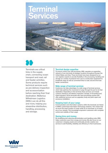 Terminal services (PDF) - Wallenius Wilhelmsen Logistics