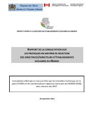 rapport de la consultation sur les pratiques en matière de sélection ...