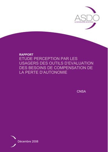 ETUDE PERCEPTION PAR LES USAGERS DES OUTILS D ... - Cnsa