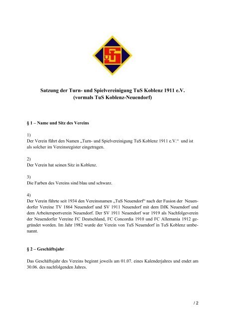 Vorlage Brief Orginal Tus Koblenz