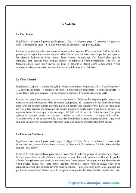 Cuisine Créole (pdf)