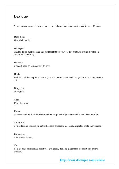 Cuisine Créole (pdf)