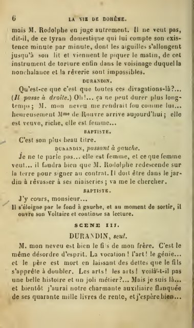 La vie de bohème, piéce en cinq actes, mélée de chants