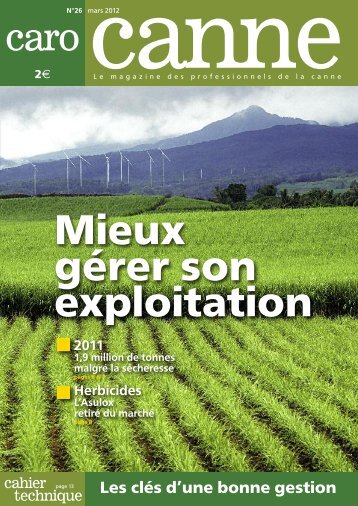 Les clés d'une bonne gestion - Canne Progrès