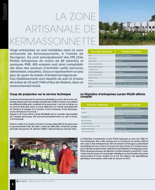 Magazine municipal d'Avril 2013 - Mairie de Kervignac