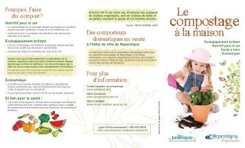 Dépliant - Le compostage à la maison - Repentigny