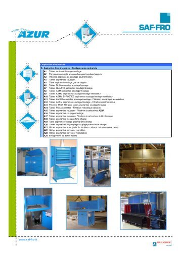 Tables aspirantes soudage - Saf-Fro