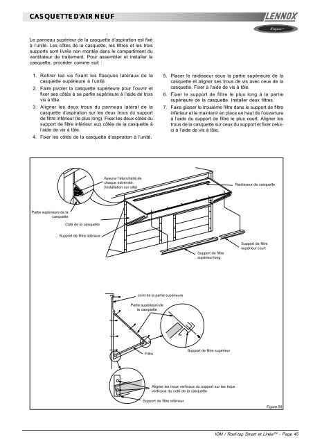 IOM / Roof-top Smart et Linéa - Lennox