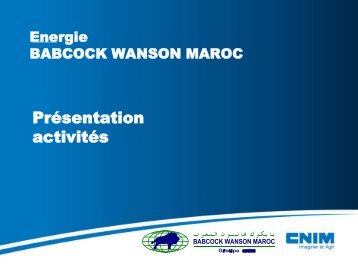 Présentation Babcock Wanson Maroc