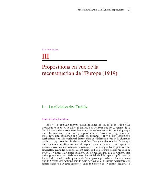 John Maynard Keynes (1931), Essais de persuasion