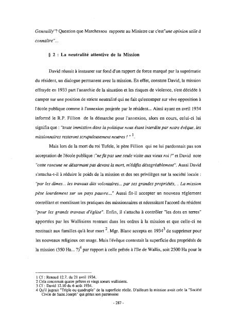 Espaces coloniaux et société polynésienne de Wallis-Futuna ... - IRD