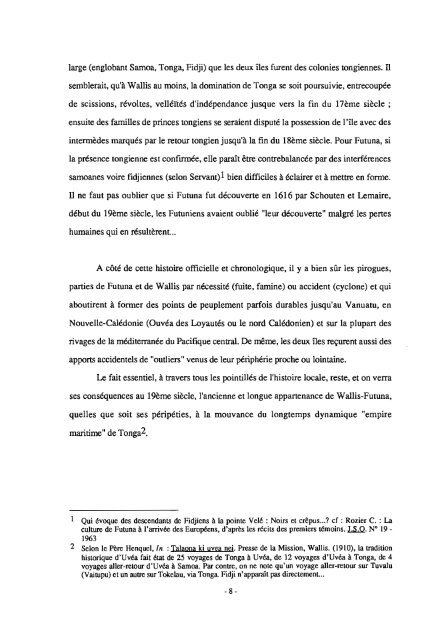 Espaces coloniaux et société polynésienne de Wallis-Futuna ... - IRD