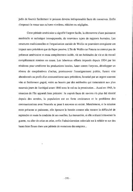 Espaces coloniaux et société polynésienne de Wallis-Futuna ... - IRD