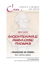 BICENTENAIRE AMBROISE THOMAS - cercle lyrique de metz