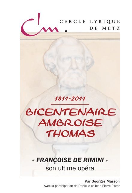 BICENTENAIRE AMBROISE THOMAS - cercle lyrique de metz