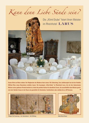 Pressebericht 150 Jahre Klimt im Top Magazin - Rheinhotel Larus