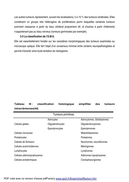 etude epidemio-clinique des tumeurs cerebrales dans le service de ...