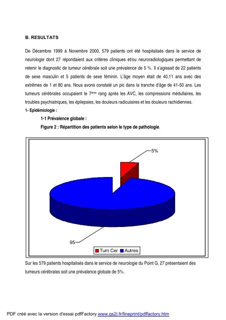 etude epidemio-clinique des tumeurs cerebrales dans le service de ...