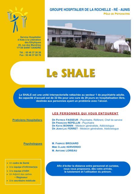 Le SHALE - Centre Hospitalier de La Rochelle
